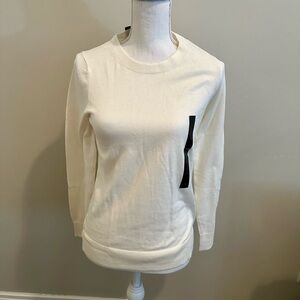 Banana Republic Cream and Black Fitted Sweatshirt